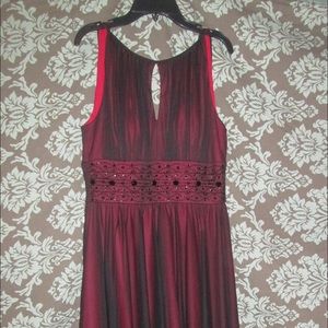 Black and red Flowy dress