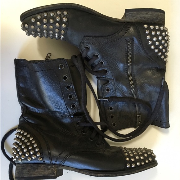 Steve Madden studded combat boots