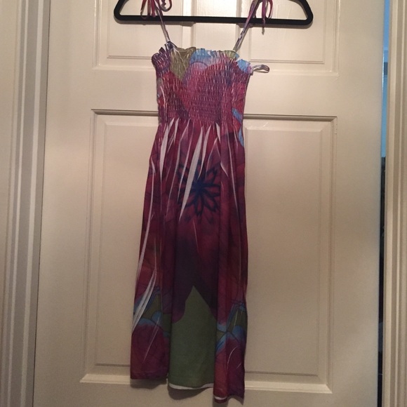 Purple tropical sundress