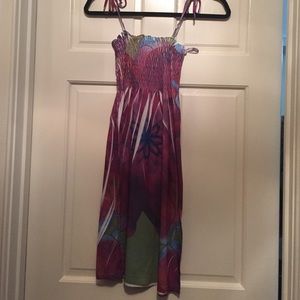 Purple tropical sundress