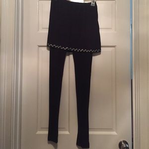 Black mini skirt with built in leggings
