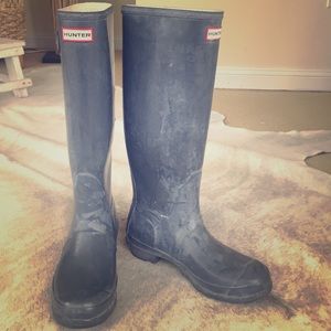 Hunter Boots grey, worn twice!