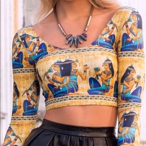 Black Milk NWT Egypt Long Sleeve Crop
