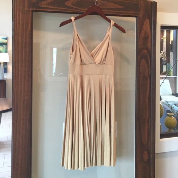 Gold Pleated Dress