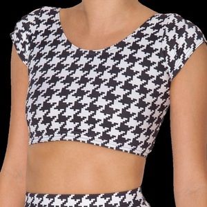 Black Milk Houndstooth Crop Top