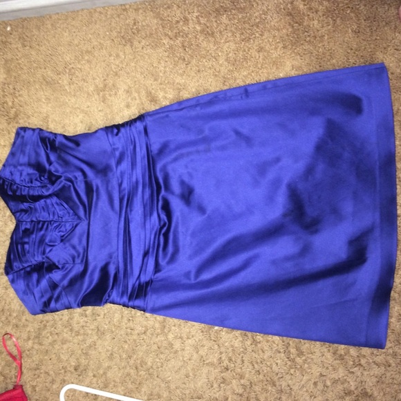 Arden B purple bluish strapless dress