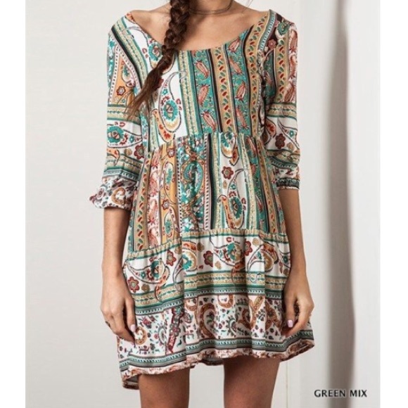 Boho paisley dress/tunic