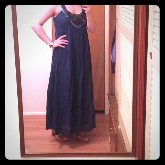 Navy blue maxi dress