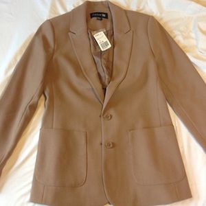 Fitted Taupe Career Jacket