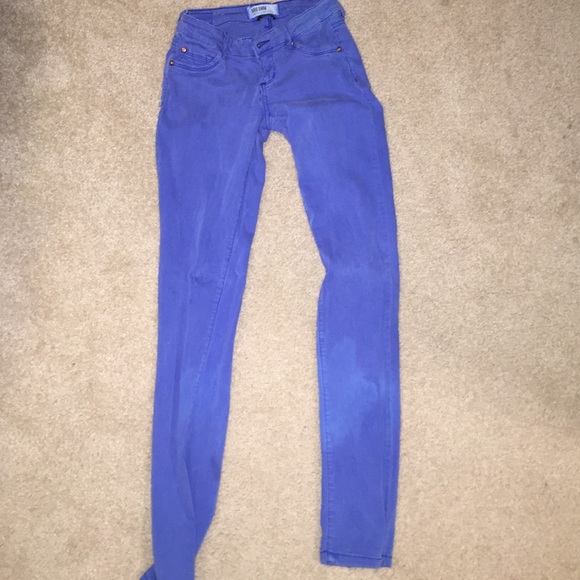 Light blue and dark blue jeans