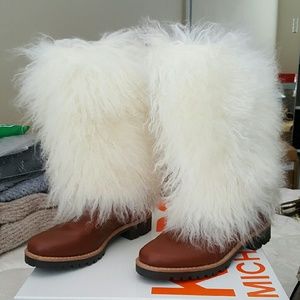 Michael Kors Sydney Mongolian Fur Boots 8.5 - NEW