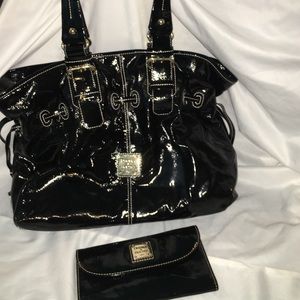 Dooney&Bourke patent leather tote &matching wallet