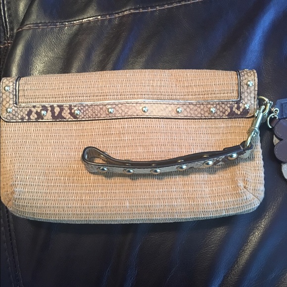 Coach straw Python clutch - Picture 4 of 4