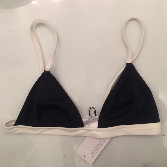 Solid and Striped Bikini Top