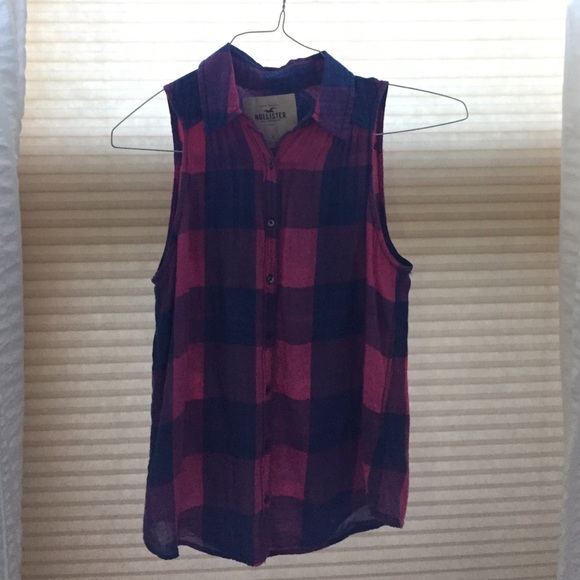 A blue and pink tank top