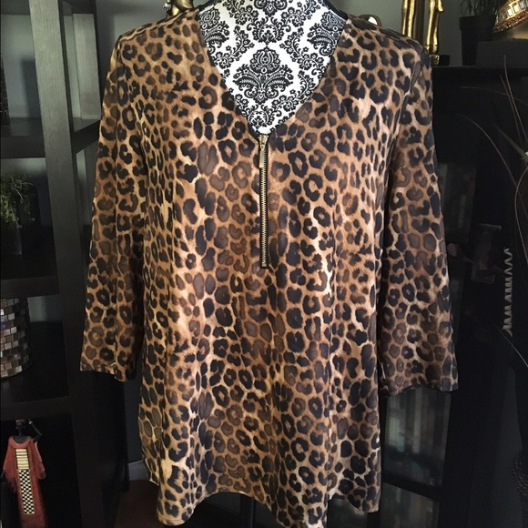 NWT Express leopard print shirt