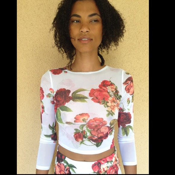 Sexy Rose Floral Skirt Set - Picture 2 of 4