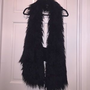 Black fur vest