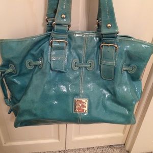 Large Aqua chiara dooney and bourke bag