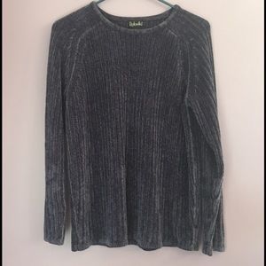 Navy blue chenille sweater