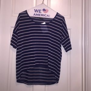 Navy blue stripped top