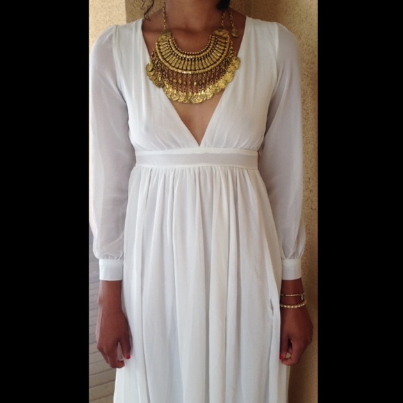 White Boho Maxi Dress - Picture 2 of 4