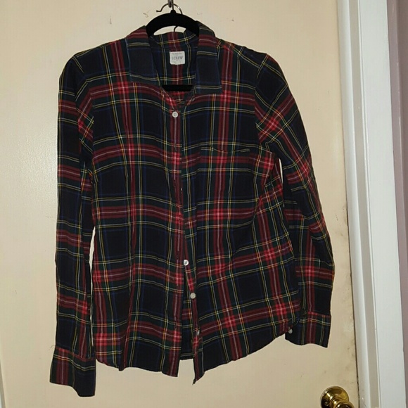 J CREW plaid button down