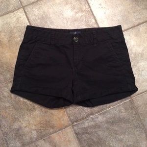 American eagle shorts; black khaki shorts