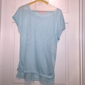 Mint green sheer top