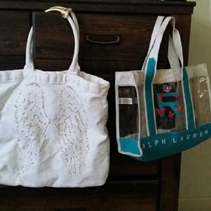 Victoria secret tote..Ralph Lauren tote both big
