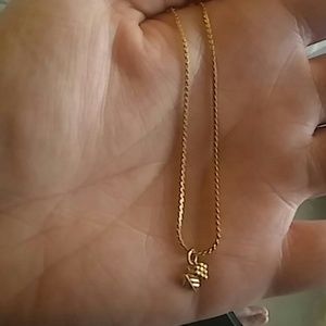Kids gold leaf necklace