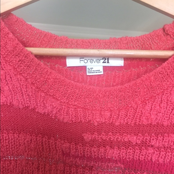 Forever 21 pink / salmon knit sweater - Picture 2 of 3
