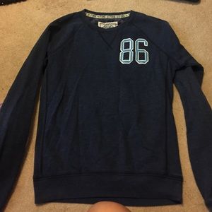 Blue crew neck sweatshirt