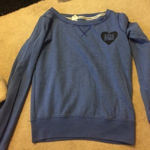 Blue crew neck sweatshirt