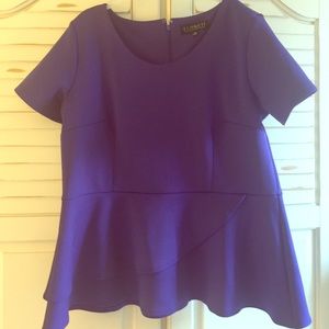 Eloquii Purple Peplum Top