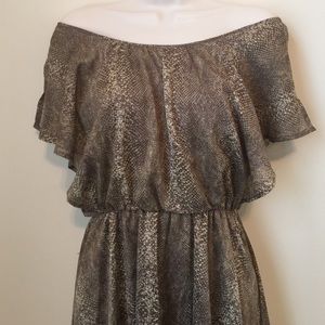 Bar III snake print scoop neck dress