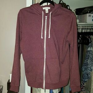 Maroon zip up hoodie