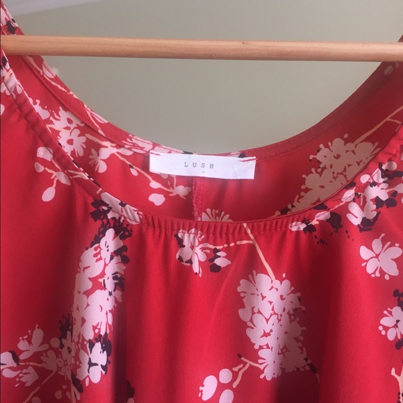 Nordstrom Red Floral Top - Picture 2 of 4