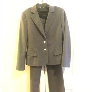 Anne Klein grey suit, mirror buttons, size 6