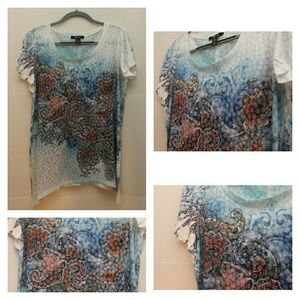 Style & Co thin airy tshirt studded