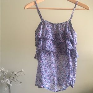 INC Sheer Floral Top