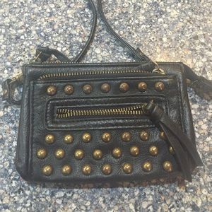 Studded pleather crossbody