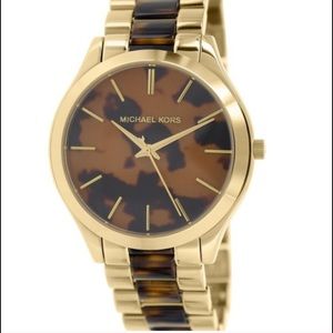 Michael Kors  Gold & Tortoise watch AUTHENTIC