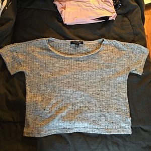 Gray Crop Top