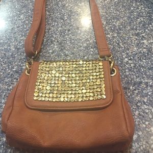 Brown, Pleather Crossbody