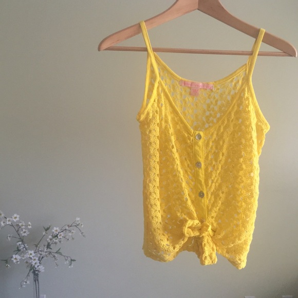 Yellow Crochet Top - Picture 1 of 3