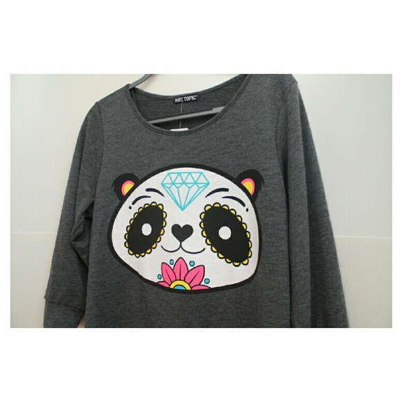 Hot Topic Panda sweatshirt/tunic - Picture 2 of 2
