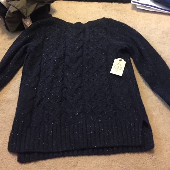 Blue knit sweater