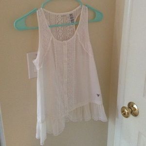 Sleeveless tank with crochet detailing from guess!