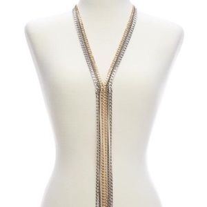 Mixed Chain Lariat Necklace